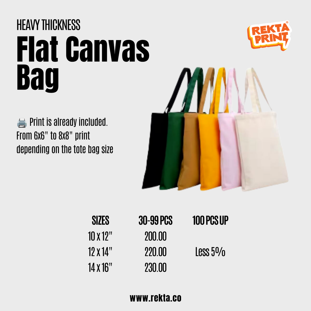Colored Canvas Tote Bag Printing