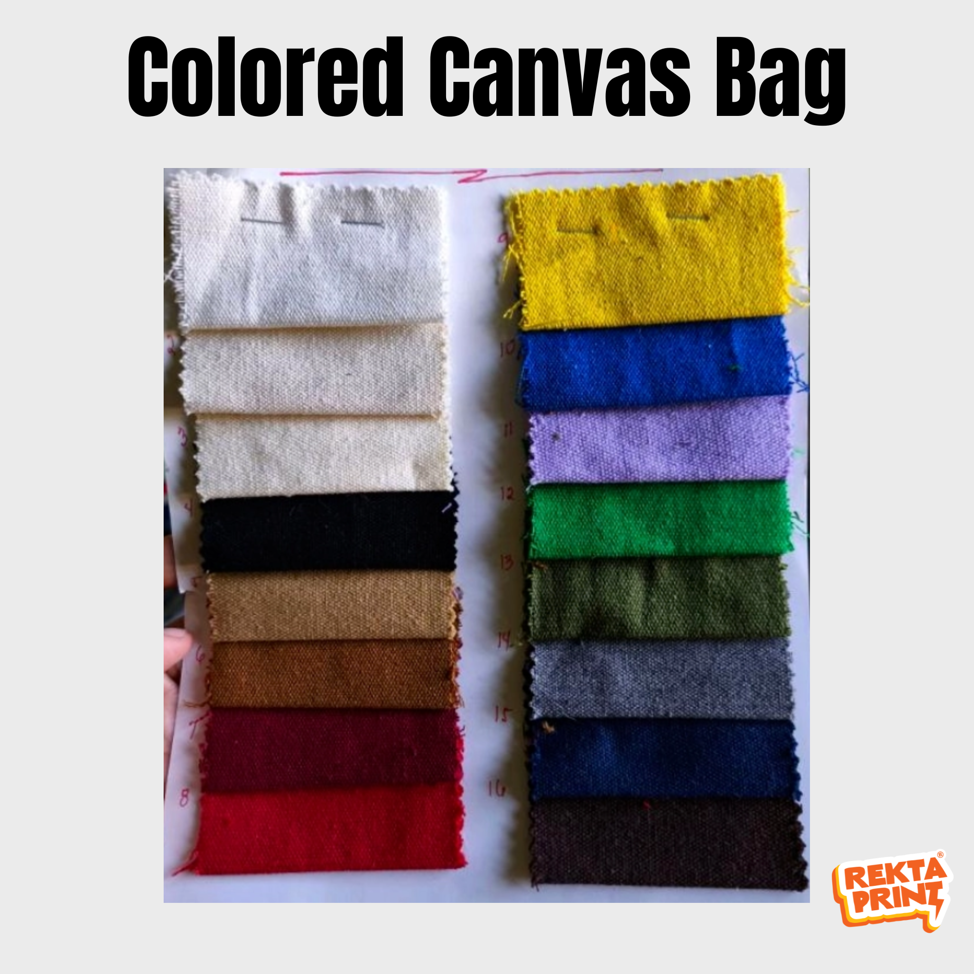 Colored Canvas Tote Bag Printing
